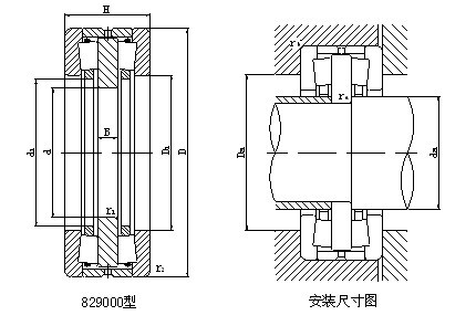 8292/670 taper roller thrust bearing for wire mills 670x900x230mm