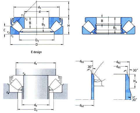 Spherical roller thrust bearing 29324 E
